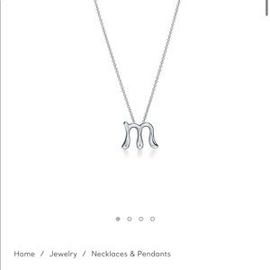 Tiffany & Co, Elsa Peretti M Pendant Necklace